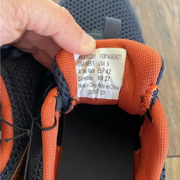 George Navy & Orange knit casual shoes Breathable Mesh & Memory Foam size 9 NWT - Picture 7 of 15